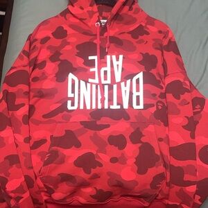 Bape Red hoodie
